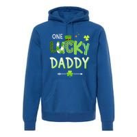 One Lucky Daddy For St Patricks Day Family Dad Gift Premium Hoodie