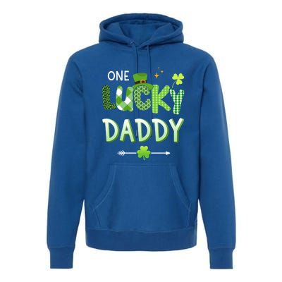 One Lucky Daddy For St Patricks Day Family Dad Gift Premium Hoodie