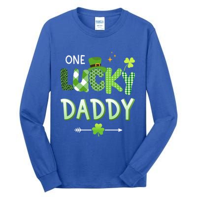 One Lucky Daddy For St Patricks Day Family Dad Gift Tall Long Sleeve T-Shirt