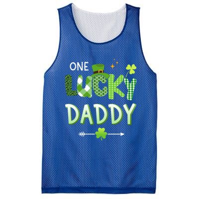 One Lucky Daddy For St Patricks Day Family Dad Gift Mesh Reversible Basketball Jersey Tank