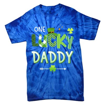 One Lucky Daddy For St Patricks Day Family Dad Gift Tie-Dye T-Shirt