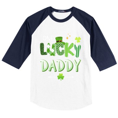 One Lucky Daddy For St Patricks Day Family Dad Gift Baseball Sleeve Shirt