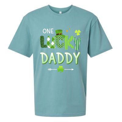 One Lucky Daddy For St Patricks Day Family Dad Gift Sueded Cloud Jersey T-Shirt