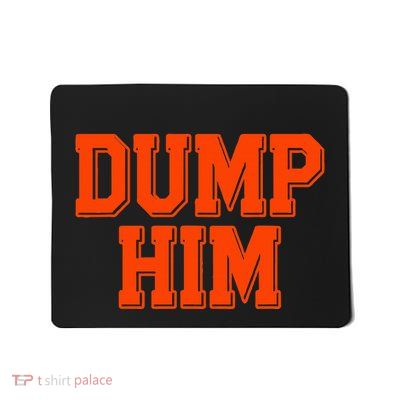 Orange Letters Dump Him Antiboyfriend Retro 90s Inspired Mousepad