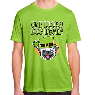 One Lucky Dog Lover St Patricks Day Irish Green Graphic Funny Gift Adult ChromaSoft Performance T-Shirt