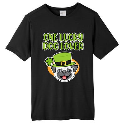 One Lucky Dog Lover St Patricks Day Irish Green Graphic Funny Gift Tall Fusion ChromaSoft Performance T-Shirt