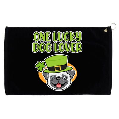 One Lucky Dog Lover St Patricks Day Irish Green Graphic Funny Gift Grommeted Golf Towel