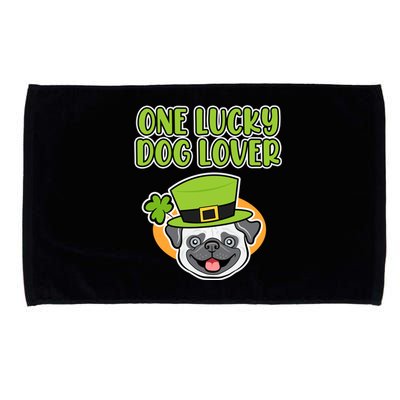 One Lucky Dog Lover St Patricks Day Irish Green Graphic Funny Gift Microfiber Hand Towel