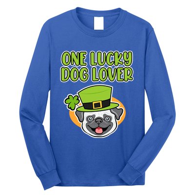 One Lucky Dog Lover St Patricks Day Irish Green Graphic Funny Gift Long Sleeve Shirt