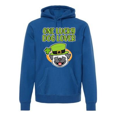 One Lucky Dog Lover St Patricks Day Irish Green Graphic Funny Gift Premium Hoodie