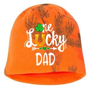 One Lucky Dad St Patricks Day Matching Father Cute Gift Kati - Camo Knit Beanie