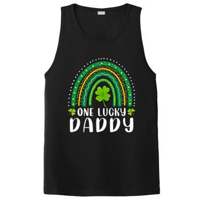 One Lucky Daddy Rainbow Saint Patrick's Day Dad Father Papa PosiCharge Competitor Tank