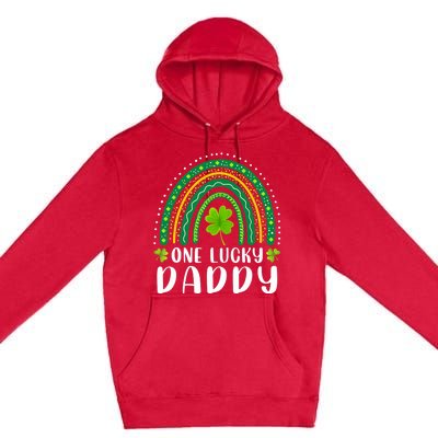 One Lucky Daddy Rainbow Saint Patrick's Day Dad Father Papa Premium Pullover Hoodie