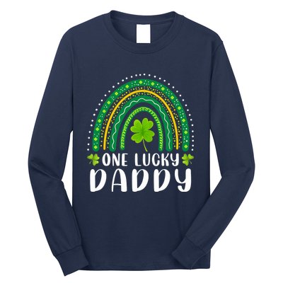 One Lucky Daddy Rainbow Saint Patrick's Day Dad Father Papa Long Sleeve Shirt