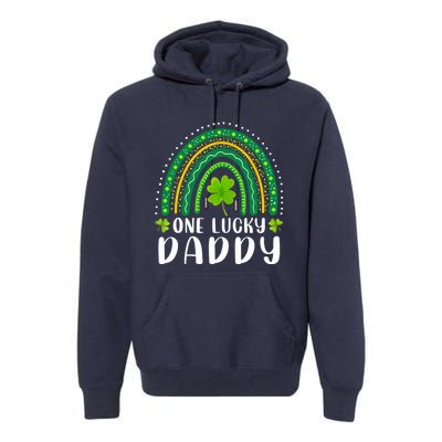 One Lucky Daddy Rainbow Saint Patrick's Day Dad Father Papa Premium Hoodie