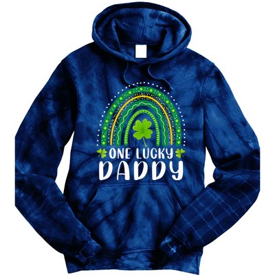 One Lucky Daddy Rainbow Saint Patrick's Day Dad Father Papa Tie Dye Hoodie