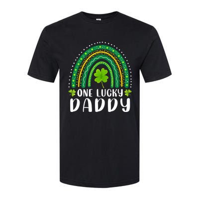 One Lucky Daddy Rainbow Saint Patrick's Day Dad Father Papa Softstyle CVC T-Shirt