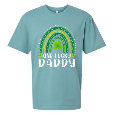 One Lucky Daddy Rainbow Saint Patrick's Day Dad Father Papa Sueded Cloud Jersey T-Shirt