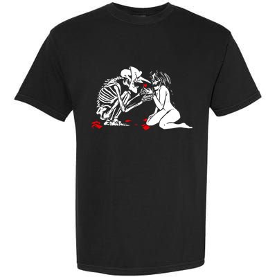 Occult Lover Death Card Goth Satanist Gothic Garment-Dyed Heavyweight T-Shirt
