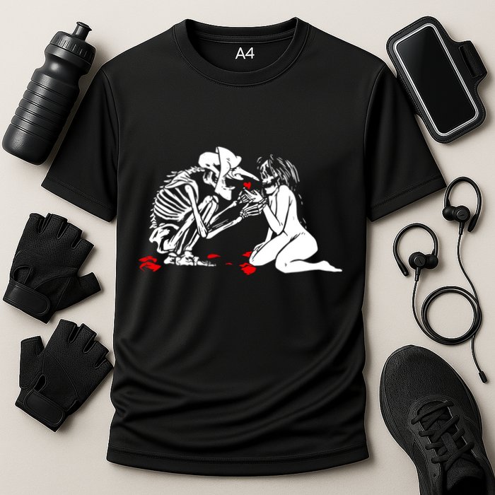 Occult Lover Death Card Goth Satanist Gothic Cooling Performance Crew T-Shirt