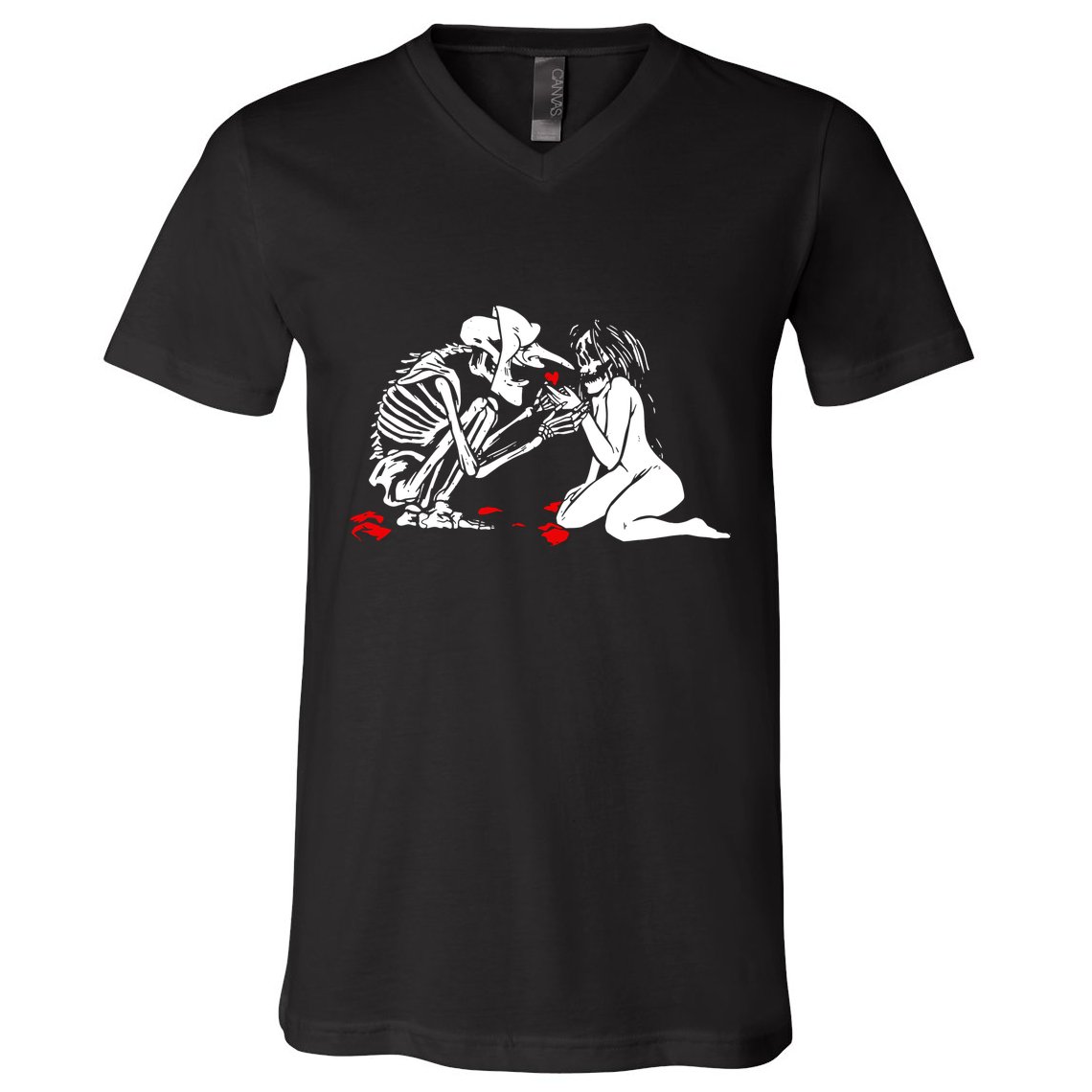 Occult Lover Death Card Goth Satanist Gothic V-Neck T-Shirt