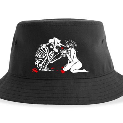 Occult Lover Death Card Goth Satanist Gothic Sustainable Bucket Hat