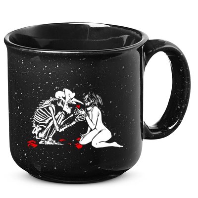 Occult Lover Death Card Goth Satanist Gothic 15oz Campfire Ceramic Mug