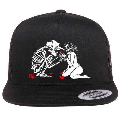 Occult Lover Death Card Goth Satanist Gothic Flatbill Hat