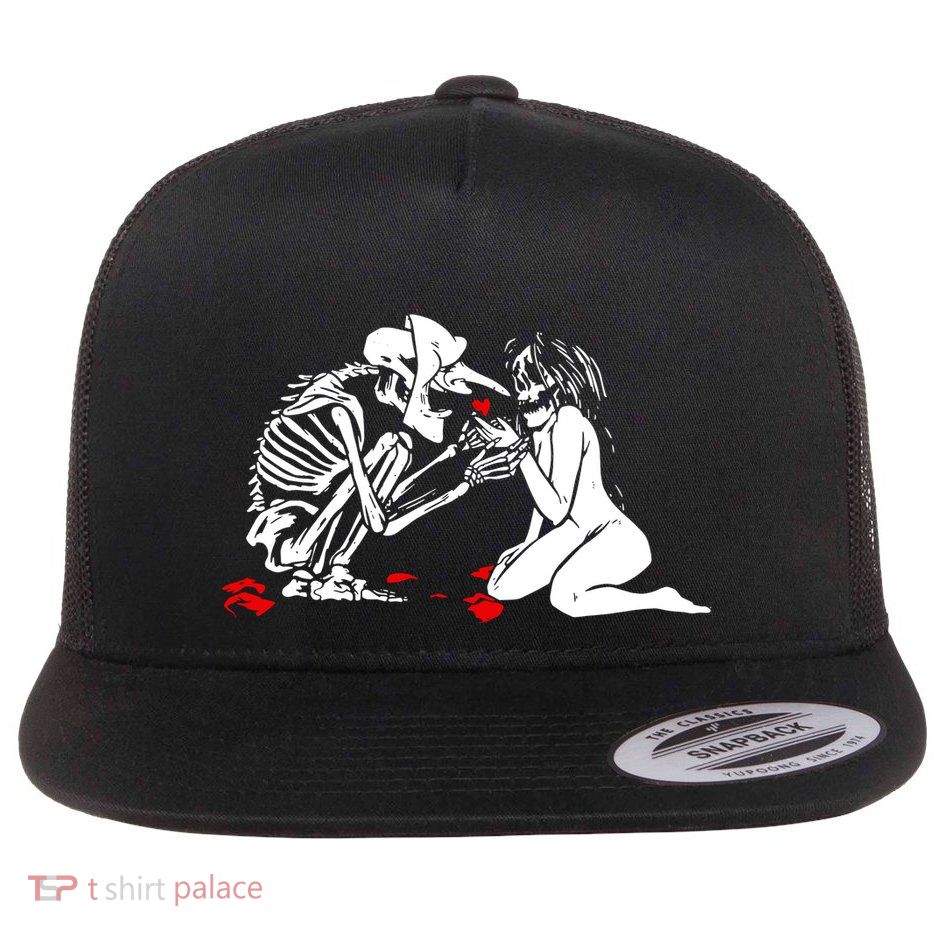 Occult Lover Death Card Goth Satanist Gothic Flatbill Hat