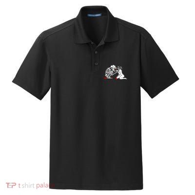 Occult Lover Death Card Goth Satanist Gothic Dry Zone Grid Polo