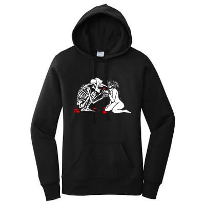 Occult Lover Death Card Goth Satanist Gothic Women's Pullover Hoodie