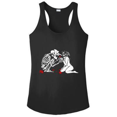 Occult Lover Death Card Goth Satanist Gothic Ladies PosiCharge Competitor Racerback Tank