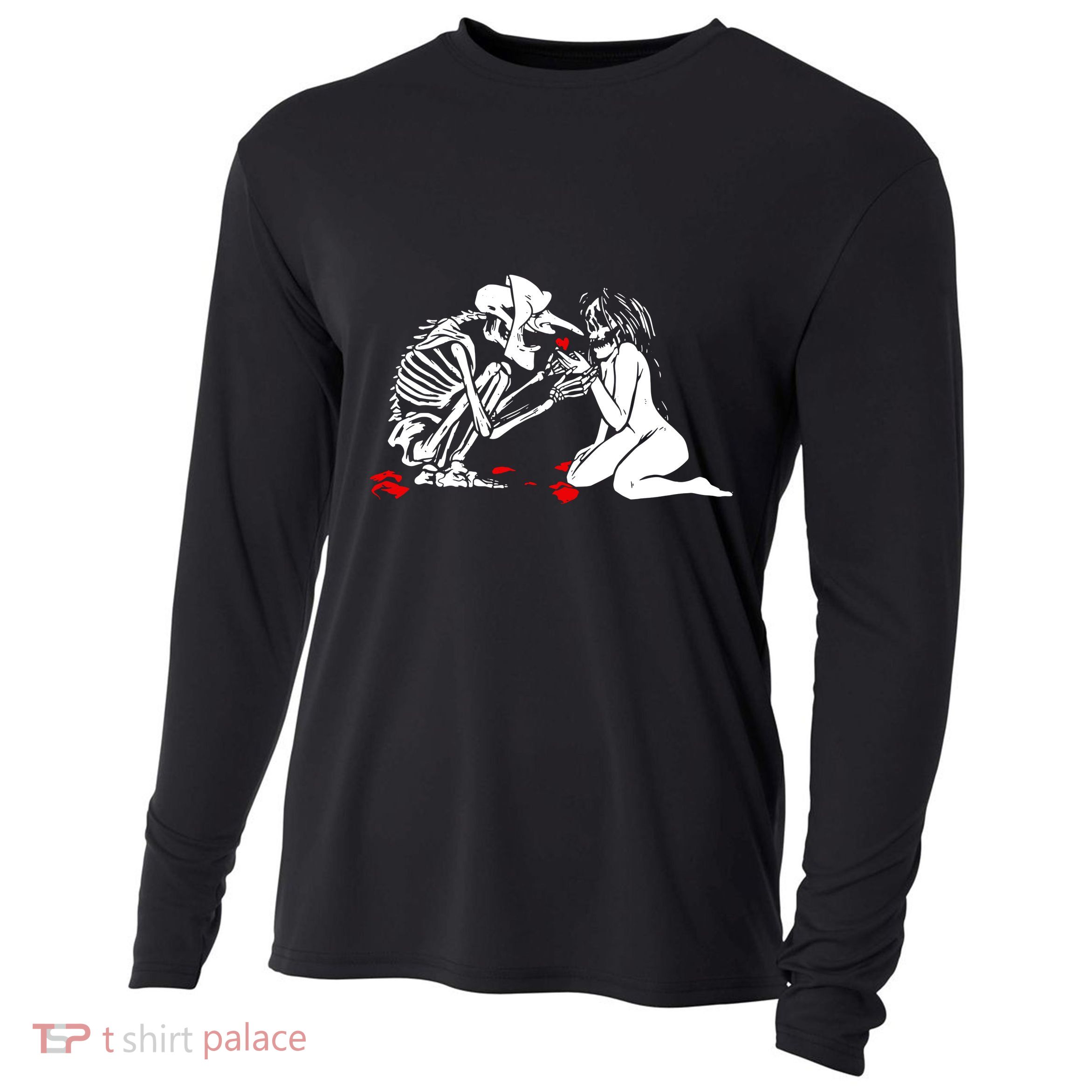 Occult Lover Death Card Goth Satanist Gothic Cooling Performance Long Sleeve Crew
