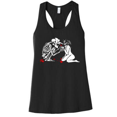 Occult Lover Death Card Goth Satanist Gothic Women's Racerback Tank