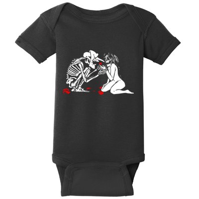 Occult Lover Death Card Goth Satanist Gothic Baby Bodysuit