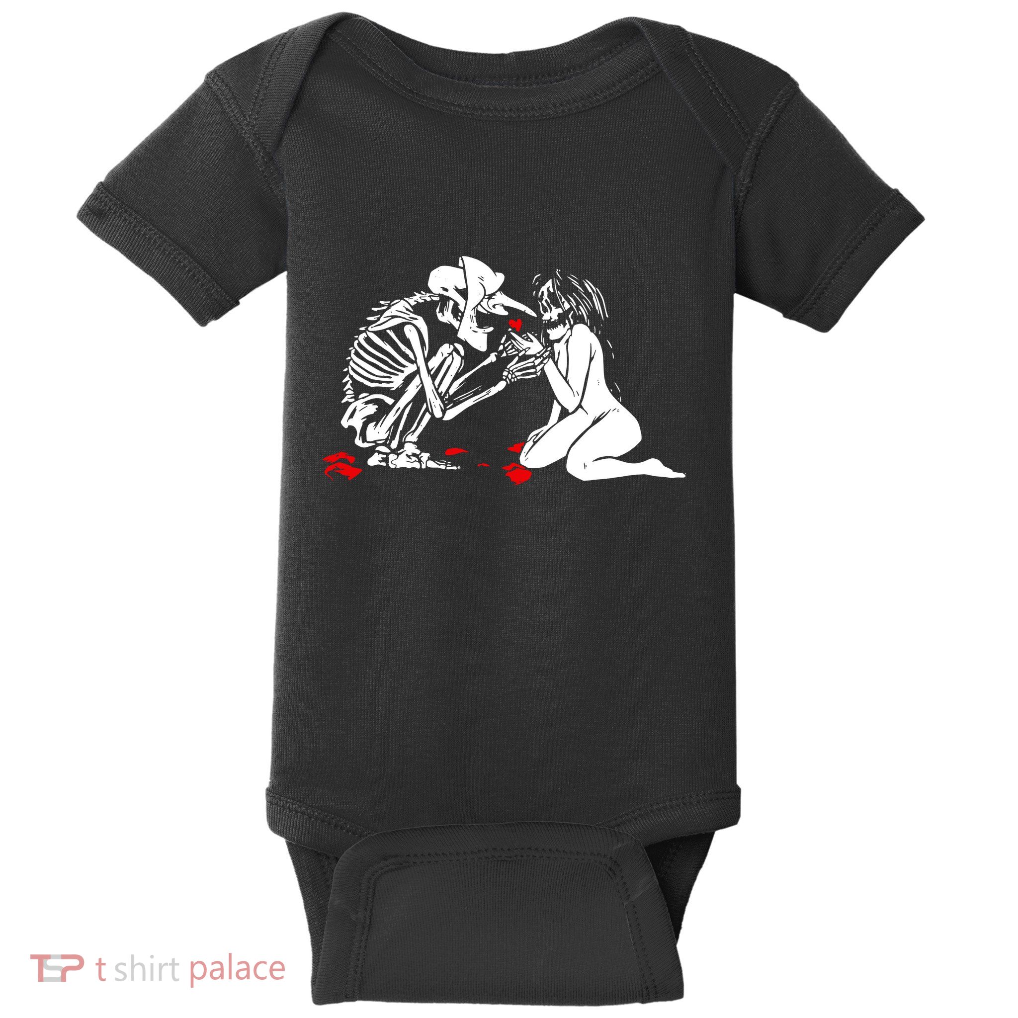 Occult Lover Death Card Goth Satanist Gothic Baby Bodysuit