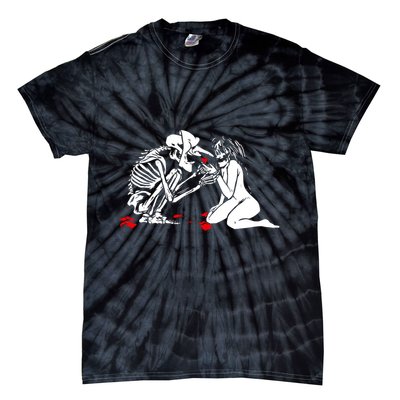 Occult Lover Death Card Goth Satanist Gothic Tie-Dye T-Shirt