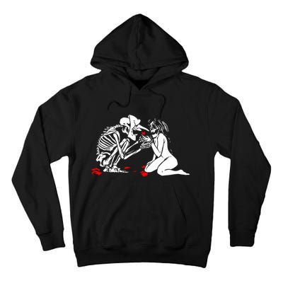 Occult Lover Death Card Goth Satanist Gothic Tall Hoodie
