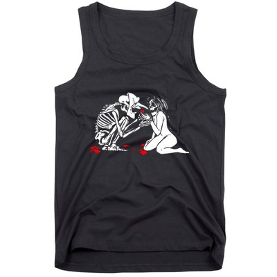 Occult Lover Death Card Goth Satanist Gothic Tank Top