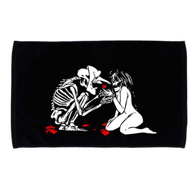 Occult Lover Death Card Goth Satanist Gothic Microfiber Hand Towel