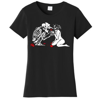 Occult Lover Death Card Goth Satanist Gothic Women's T-Shirt