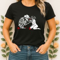 Occult Lover Death Card Goth Satanist Gothic Womens T-Shirt