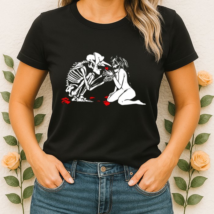 Occult Lover Death Card Goth Satanist Gothic Womens T-Shirt