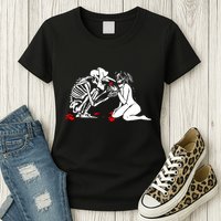 Occult Lover Death Card Goth Satanist Gothic Womens T-Shirt
