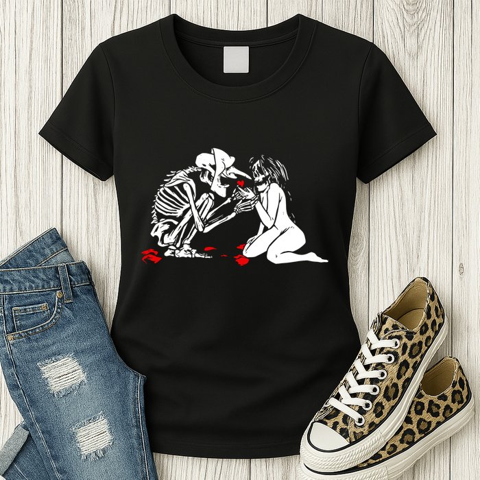 Occult Lover Death Card Goth Satanist Gothic Womens T-Shirt