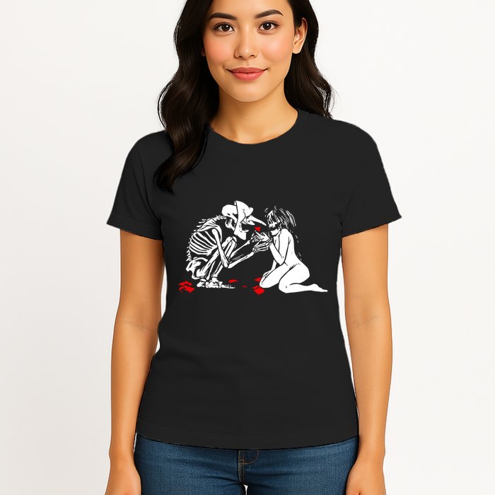 Occult Lover Death Card Goth Satanist Gothic Womens T-Shirt