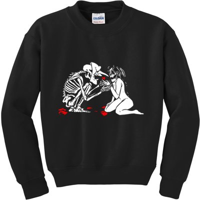 Occult Lover Death Card Goth Satanist Gothic Kids Sweatshirt