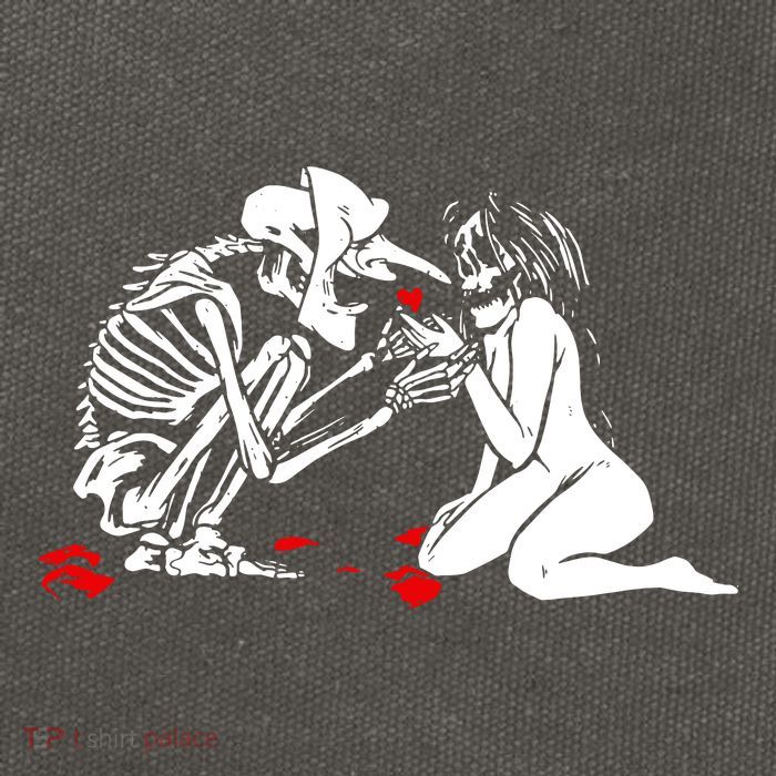 Occult Lover Death Card Goth Satanist Gothic Cotton Canvas Backpack
