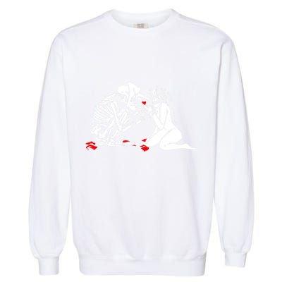 Occult Lover Death Card Goth Satanist Gothic Garment-Dyed Sweatshirt
