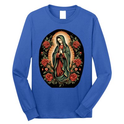 Our Lady De Guadalupe Sant Mary For Christians Catholics Long Sleeve Shirt